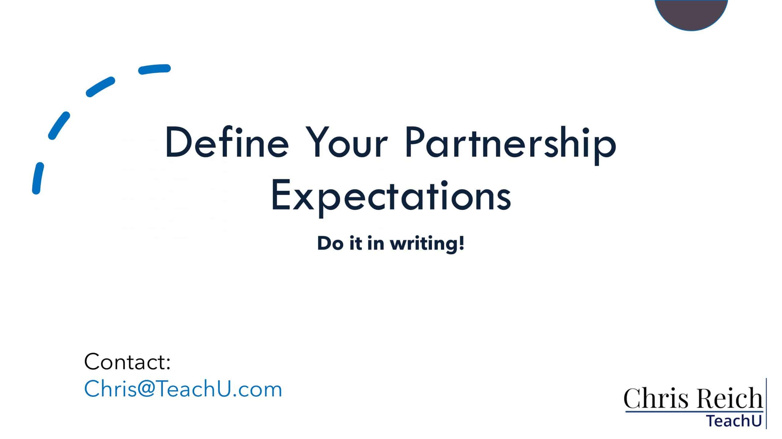 About Documenting Partnership Expectations